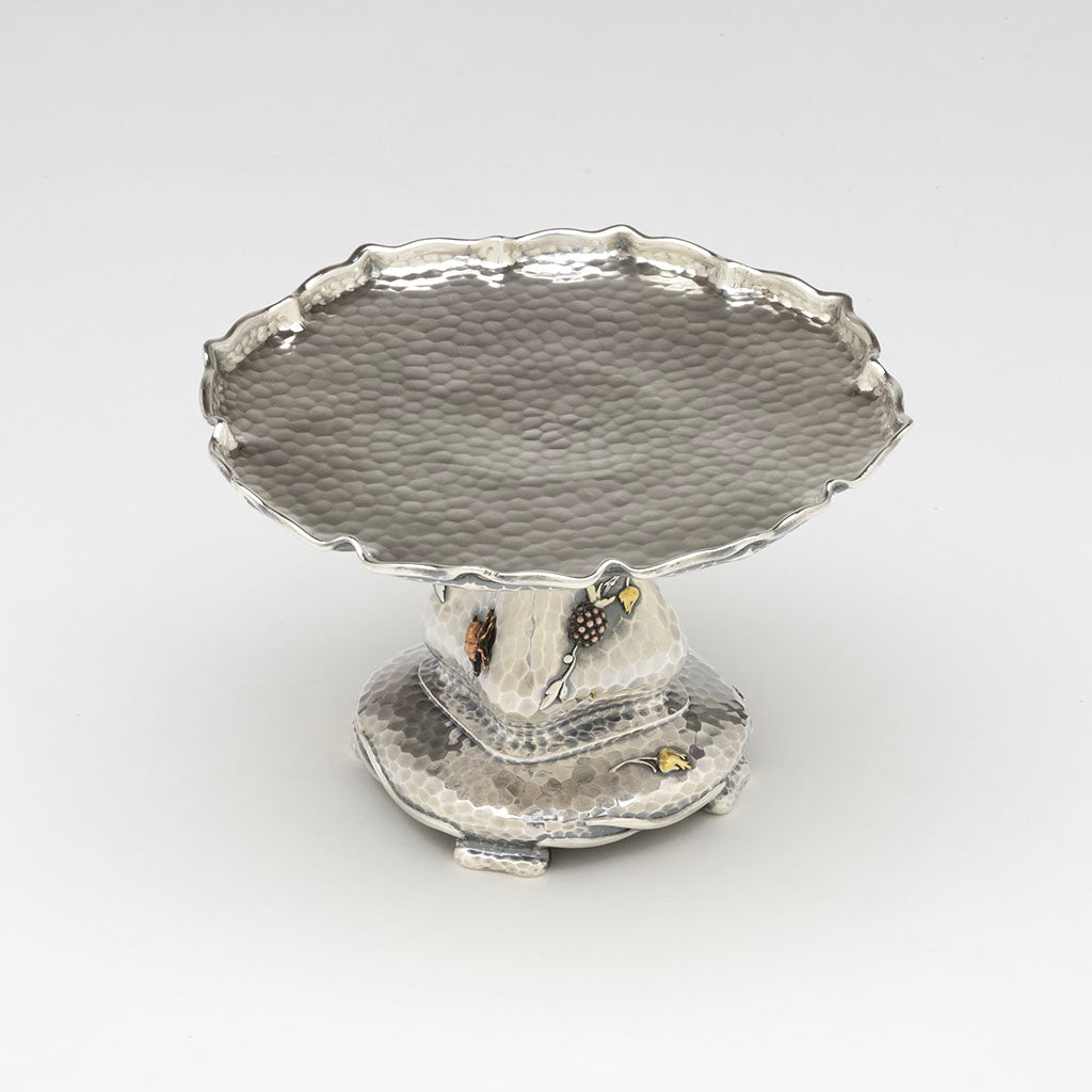 Top of Tiffany &amp; Co Sterling Silver &amp; Other Metals Tazza, NYC, NY, c. 1883