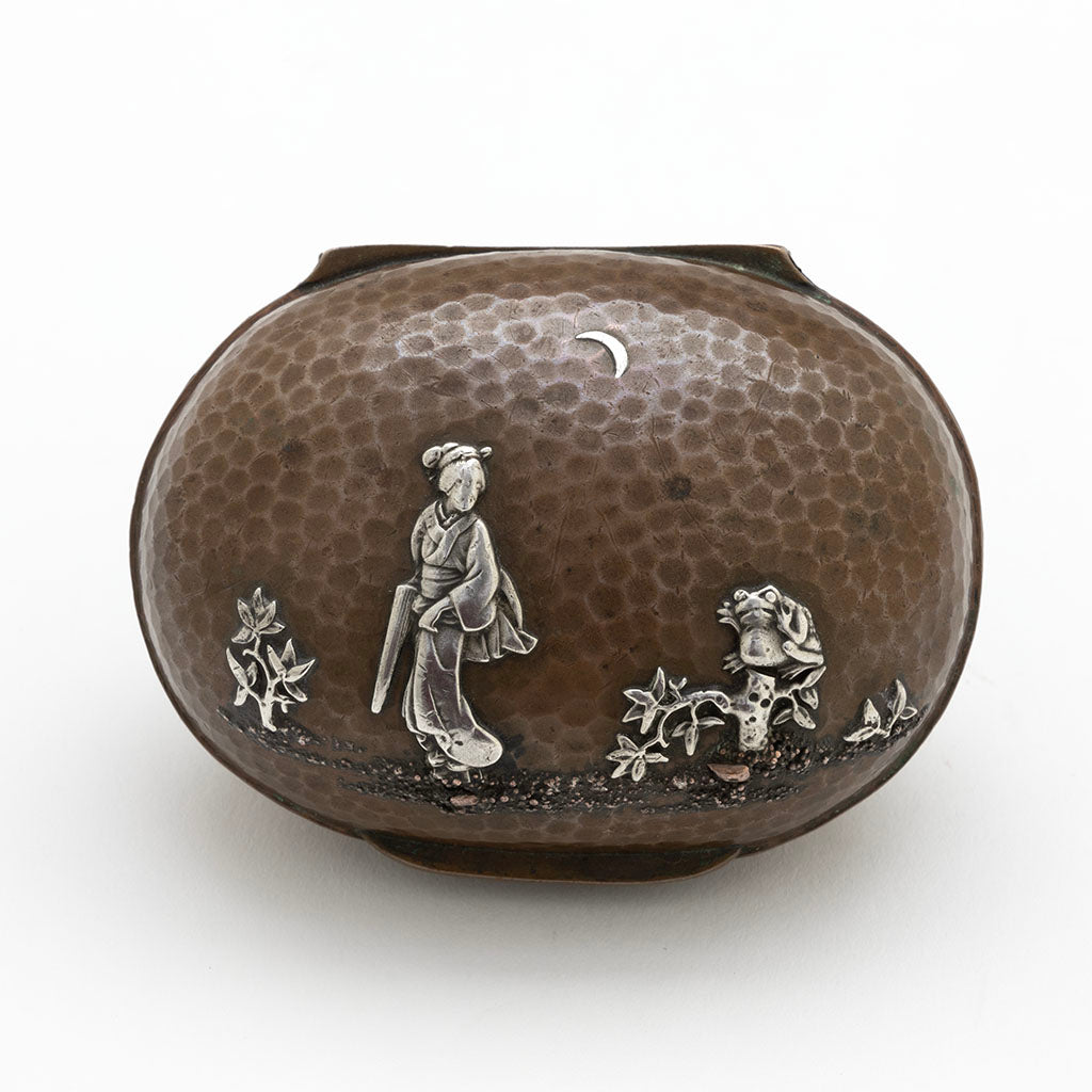 Gorham Antique Copper and Applied Silver Soap Box, Providence, RI, 1881