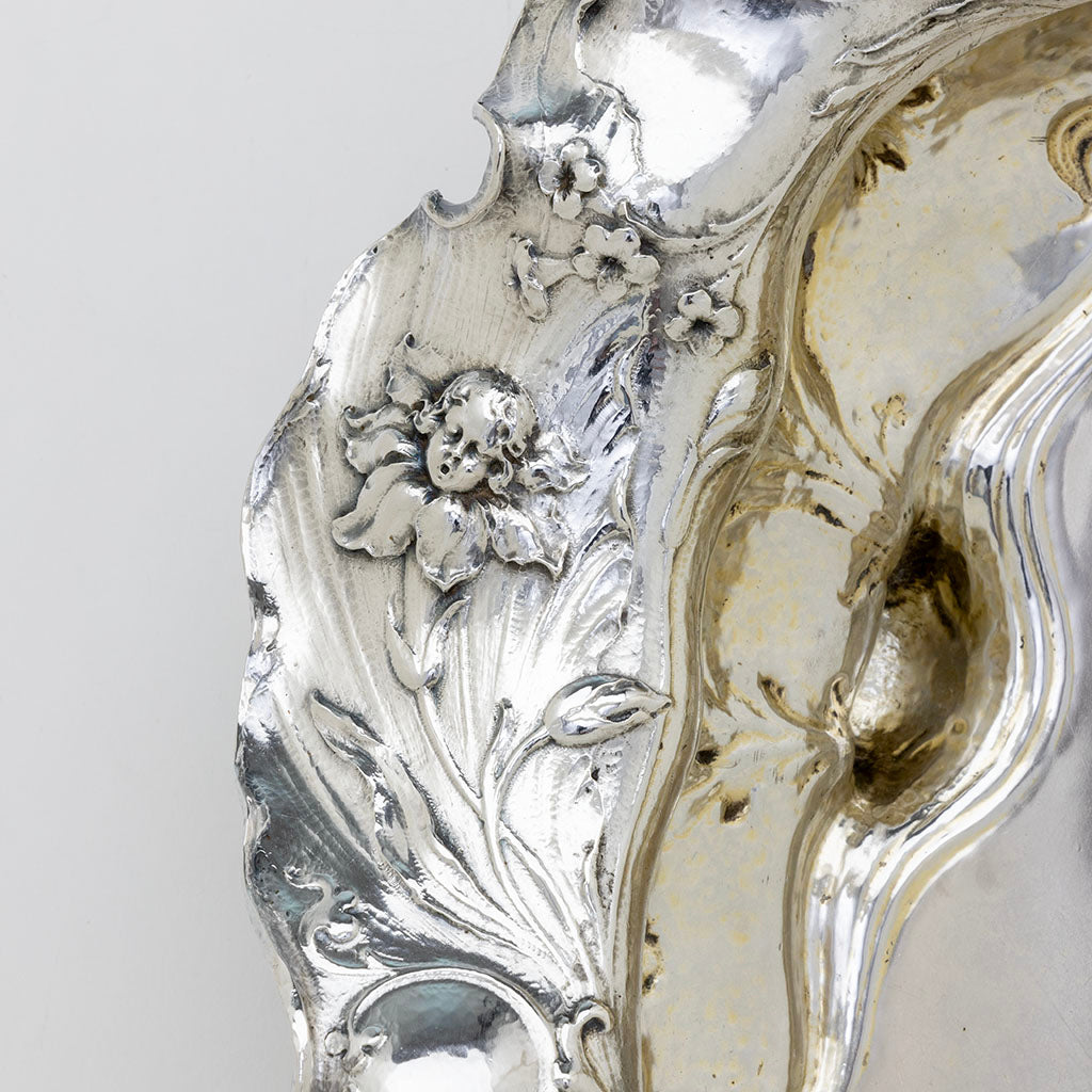 Example of cherub on Gorham 1900 Paris Exposition Martelé Silver Centerpiece, Providence, RI, 1899