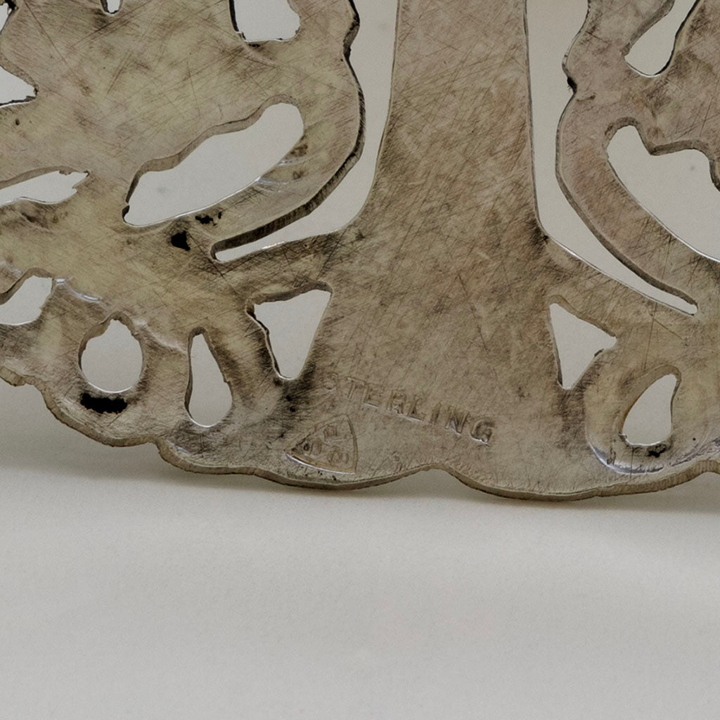 Marks on Pair of Stavre Gregor Panis of Sterling Silver Seahorse Candlesticks, c. 1950s