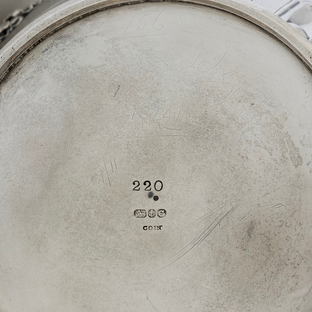 Marks on Gorham Antique Coin Silver Ram&#39;s Head Presentation Ewer, Providence, RI, 1863