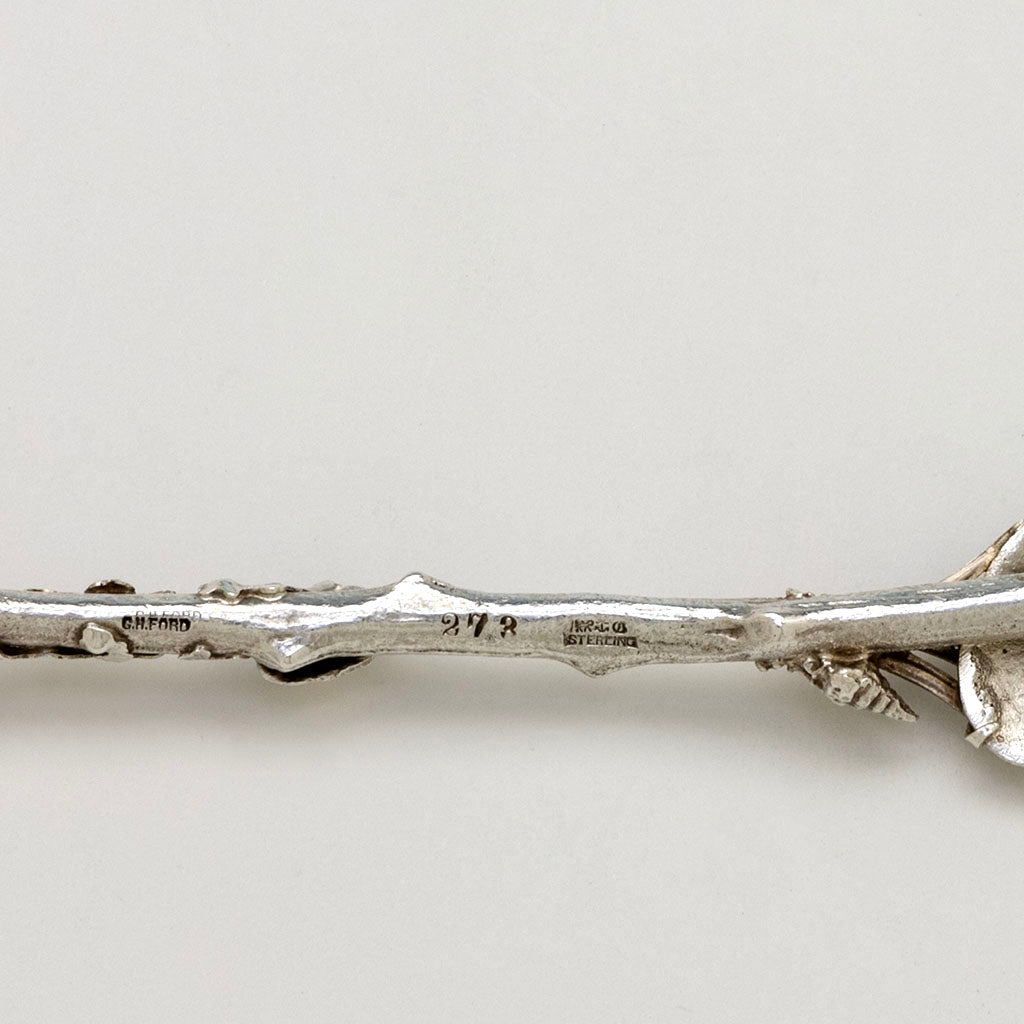 Marks on Gorham Antique Sterling Silver Nautical Olive Server, Providence, RI, c. 1880