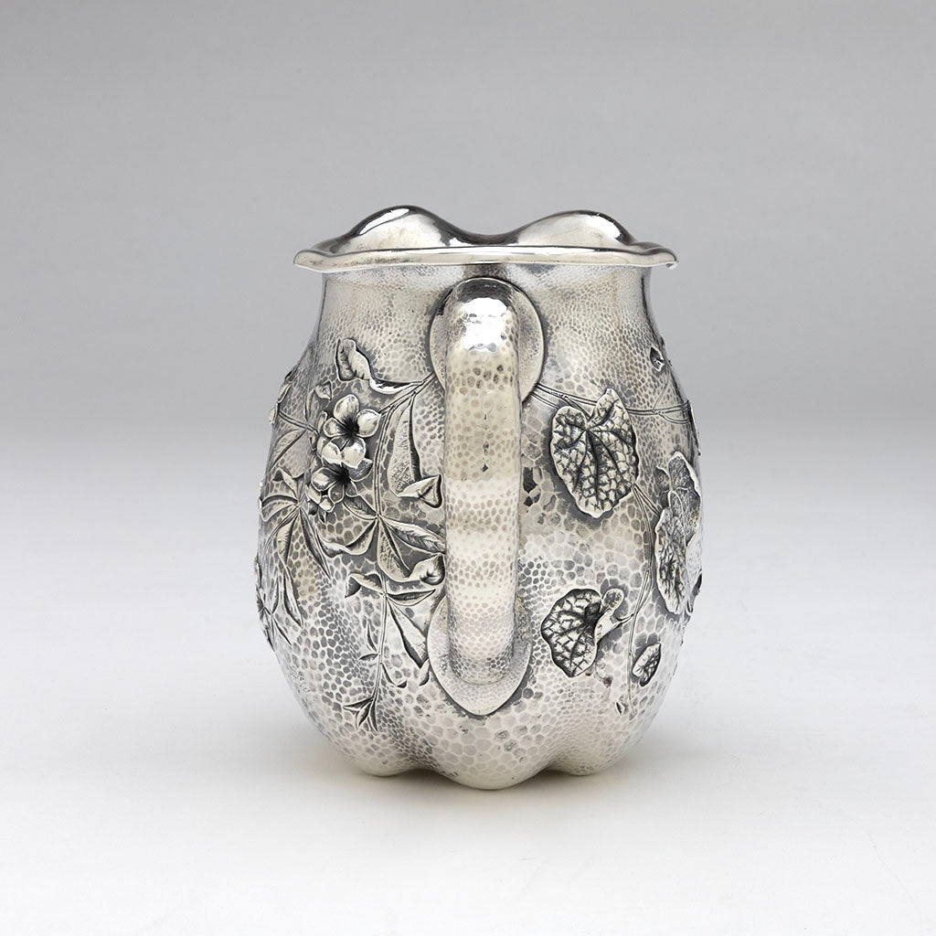 Handle to Dominick &amp; Haff Sterling Intaglio Chased Aesthetic Movement Pitcher, 1883