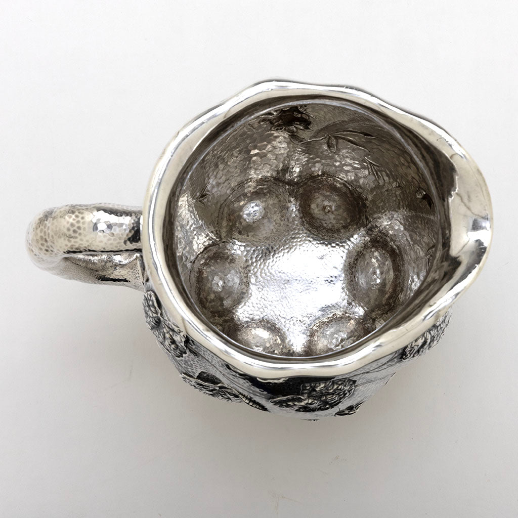 Interior of Dominick &amp; Haff Sterling Intaglio Chased Aesthetic Movement Pitcher, 1883