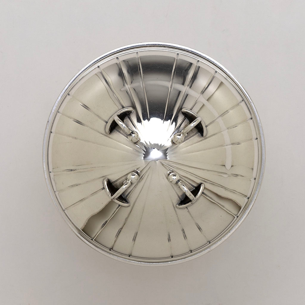 Top of Erik Magnussen for Gorham Sterling Silver Sample Covered Bon Bon Dish, Providence, RI, 1926