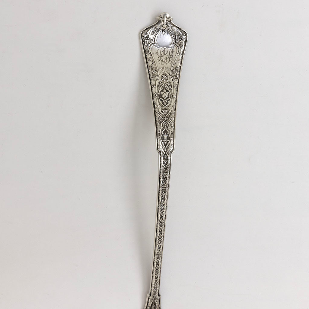 Handle to Tiffany &amp; Co 'Persian' Pattern Antique Sterling Silver Soup Ladle, 1875-91