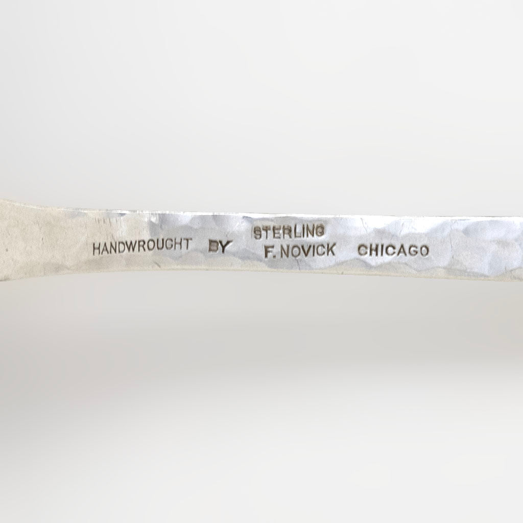 Falick Novick Arts &amp; Crafts Sterling Silver Salad Set, Chicago, IL, c. 1930s