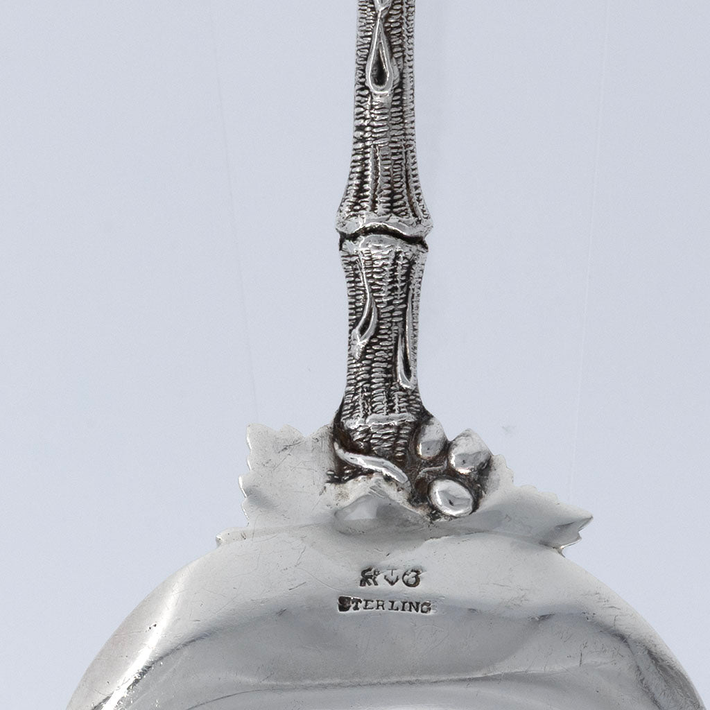 Marks on Gorham "Bird's Nest" Antique Sterling Silver Pie Server, Providence, RI, c. 1870