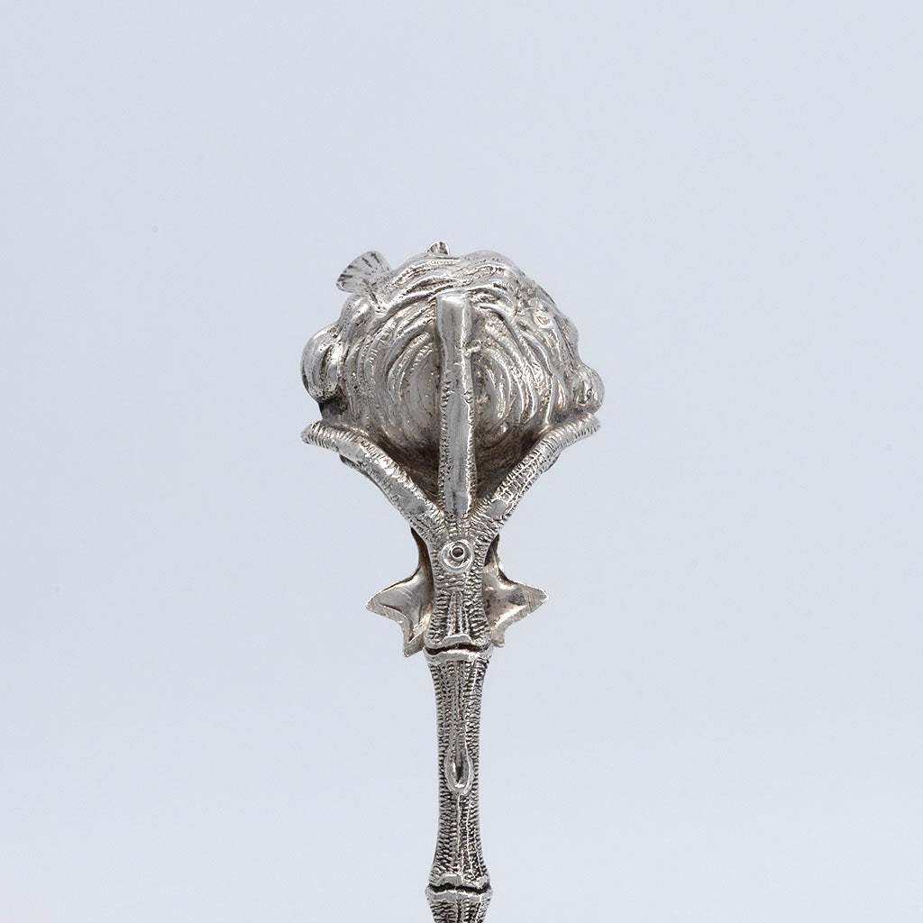 Back of nest to Gorham "Bird's Nest" Antique Sterling Silver Pie Server, Providence, RI, c. 1870