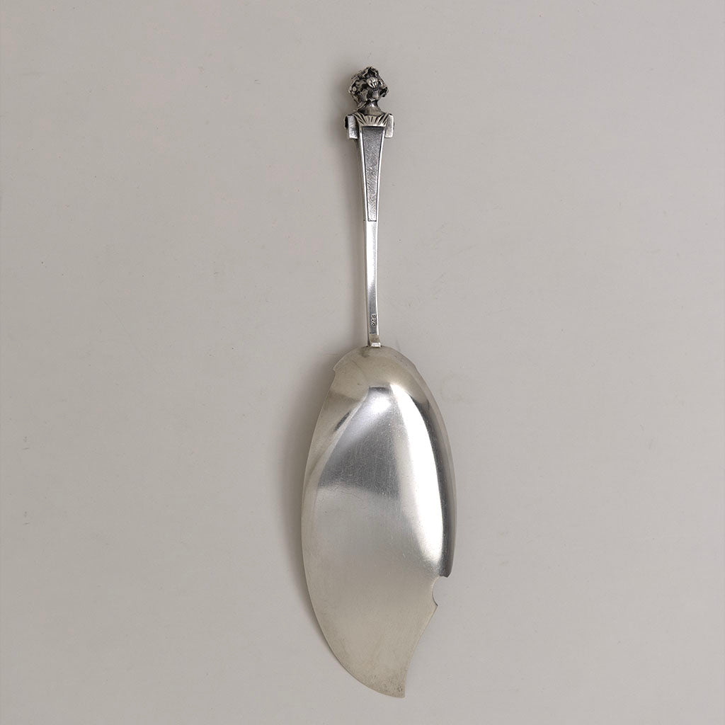 Back of Gorham Antique Coin Silver &#39;Bust&#39; Pattern Fish Server, Providence, RI, c. 1867