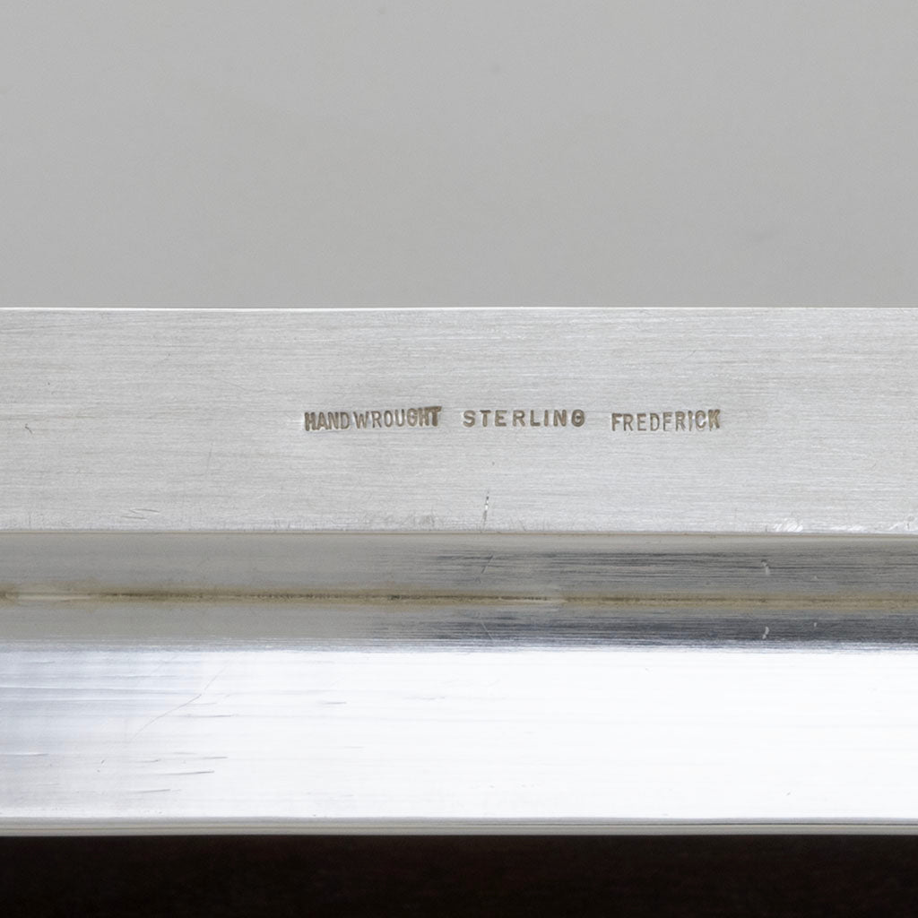 Marks on William Frederick Mid-century Modern Sterling &amp; Rosewood Coffee and Tea Service with Original Tray, Chicago, IL, c. 1960s