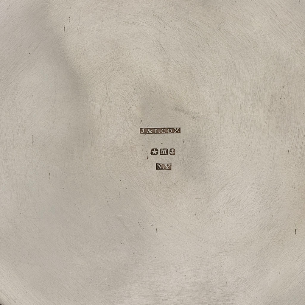 John C. Moore Antique Coin Silver Gothic Sugar Bowl, NYC, NY, c. 1846-51