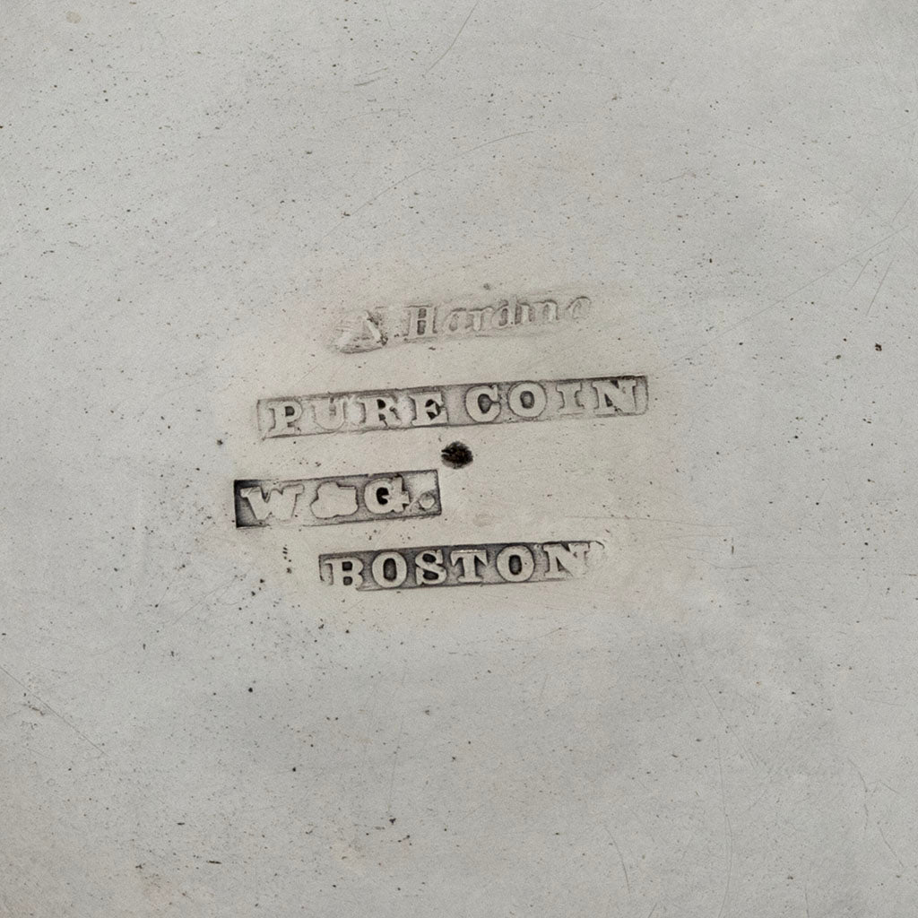 marks on Woodward &amp; Grosjean Antique Coin Silver Beaker for Newell Harding, Boston, MA, c. 1850