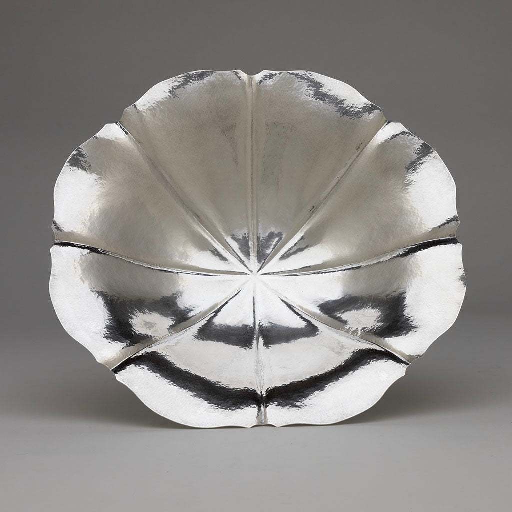Interior of Erik Magnussen Designed for Gorham Modern Sterling &amp; Turquoise Centerpiece Bowl, Providence, RI, 1928