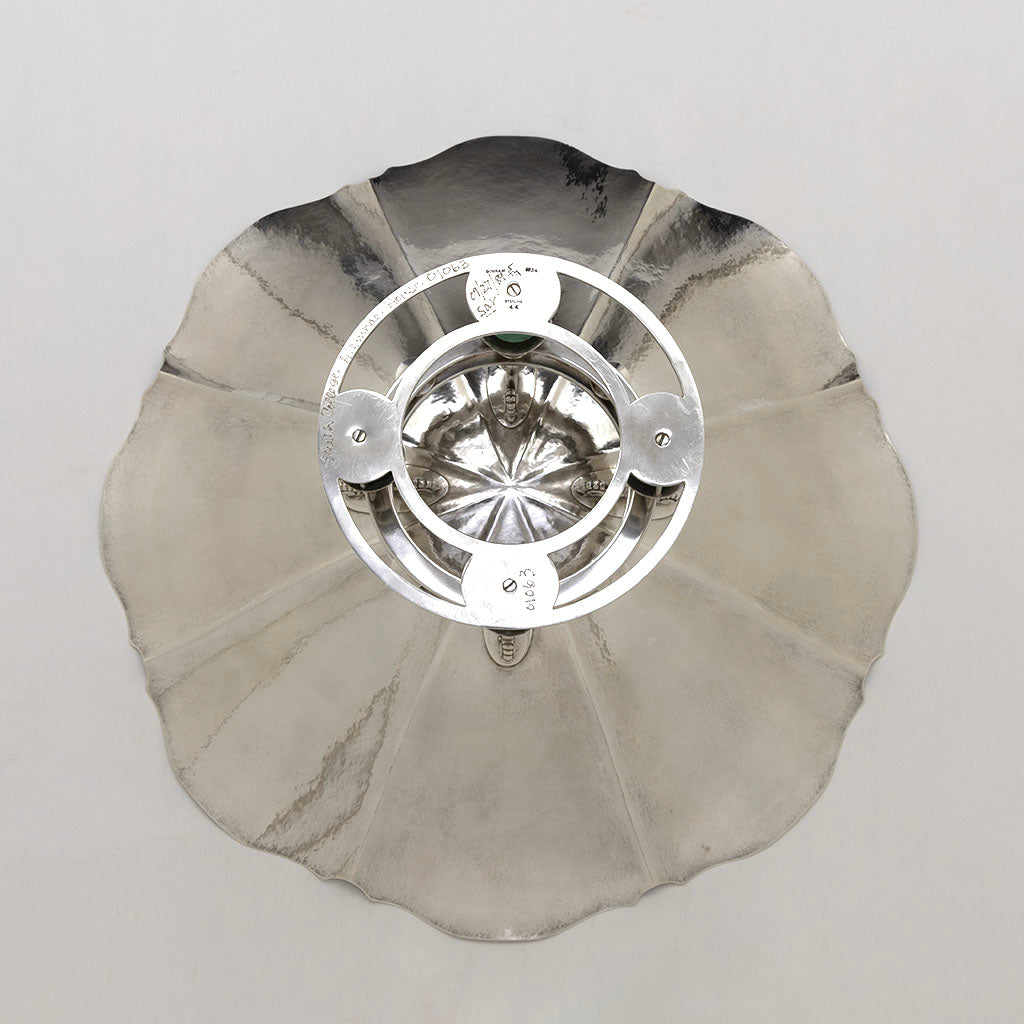 Underside of Erik Magnussen Designed for Gorham Modern Sterling &amp; Turquoise Centerpiece Bowl, Providence, RI, 1928