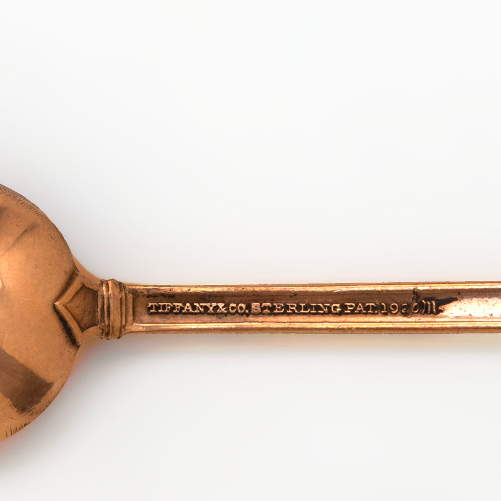 Marks on Tiffany &amp; Co. 'Zodiac' Design Copper Prototype Demitasse Spoons Set , NYC, NY, c. 1926