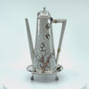 Video of Whiting Sterling and Mixed Metals After-dinner Coffee Pot on Stand, NYC, c. 1880