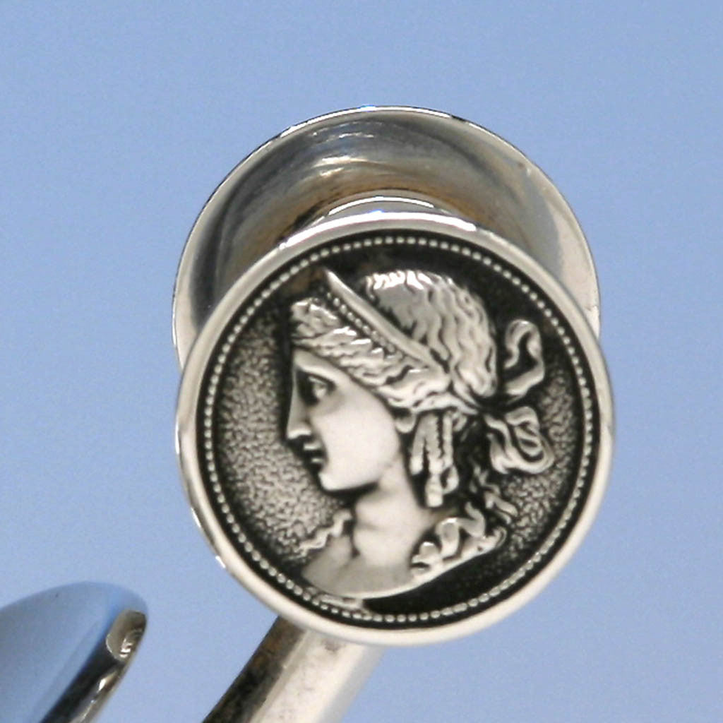 Medallion on Gorham Manufacturing Company Coin Silver Medallion Centerpiece Bowl, retailed by Tiffany &amp;amp; Co., c. 1865 