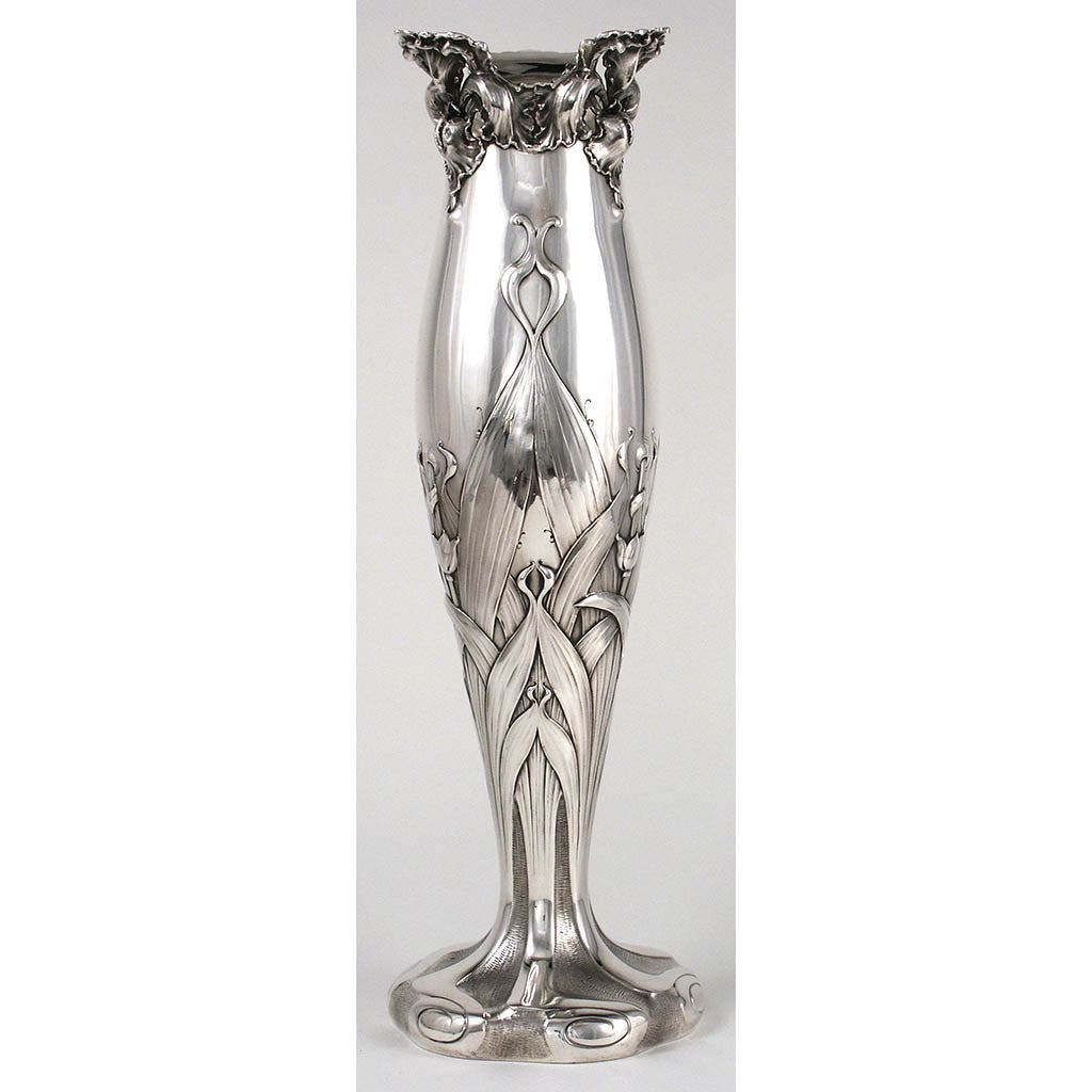 Reverse of Theodore B. Starr Sterling Art Nouveau Vase, c. 1900-10