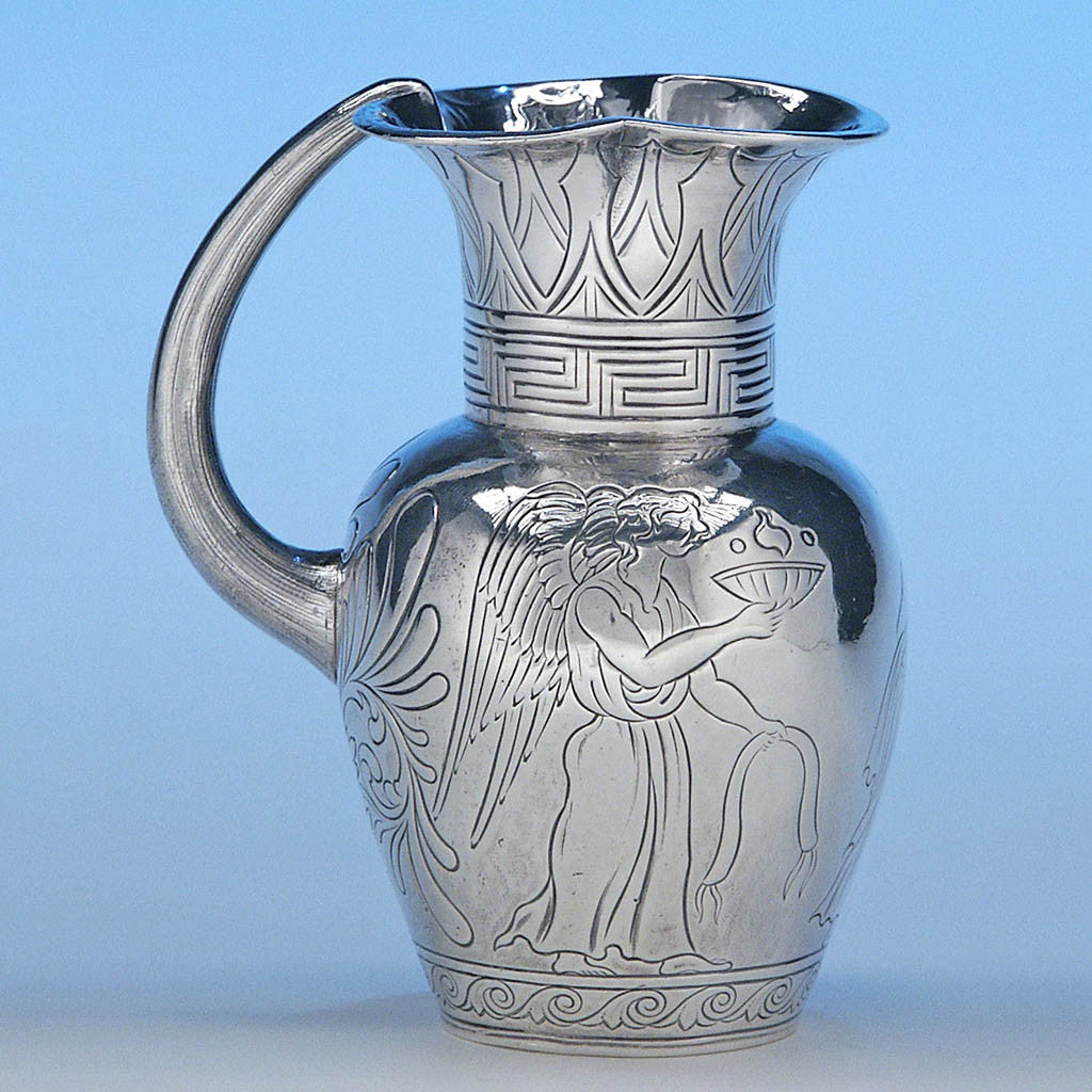 Reverse of Irish Silver Classical/ Egyptian Cream Jug, James Fray, Dublin, c. 1838/39
