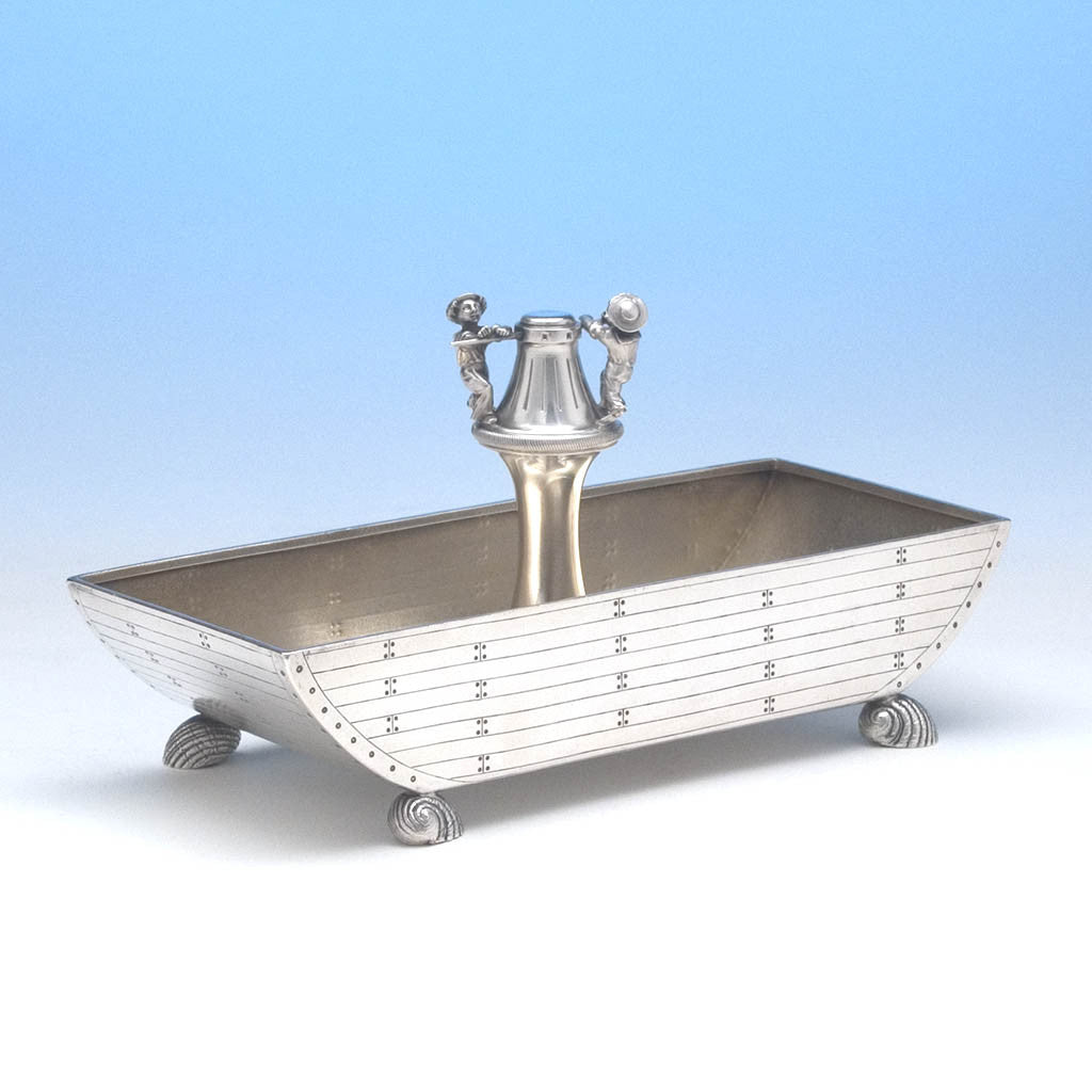 Gorham Antique Sterling Silver Figural Candy Dish, Providence, RI, 1872 