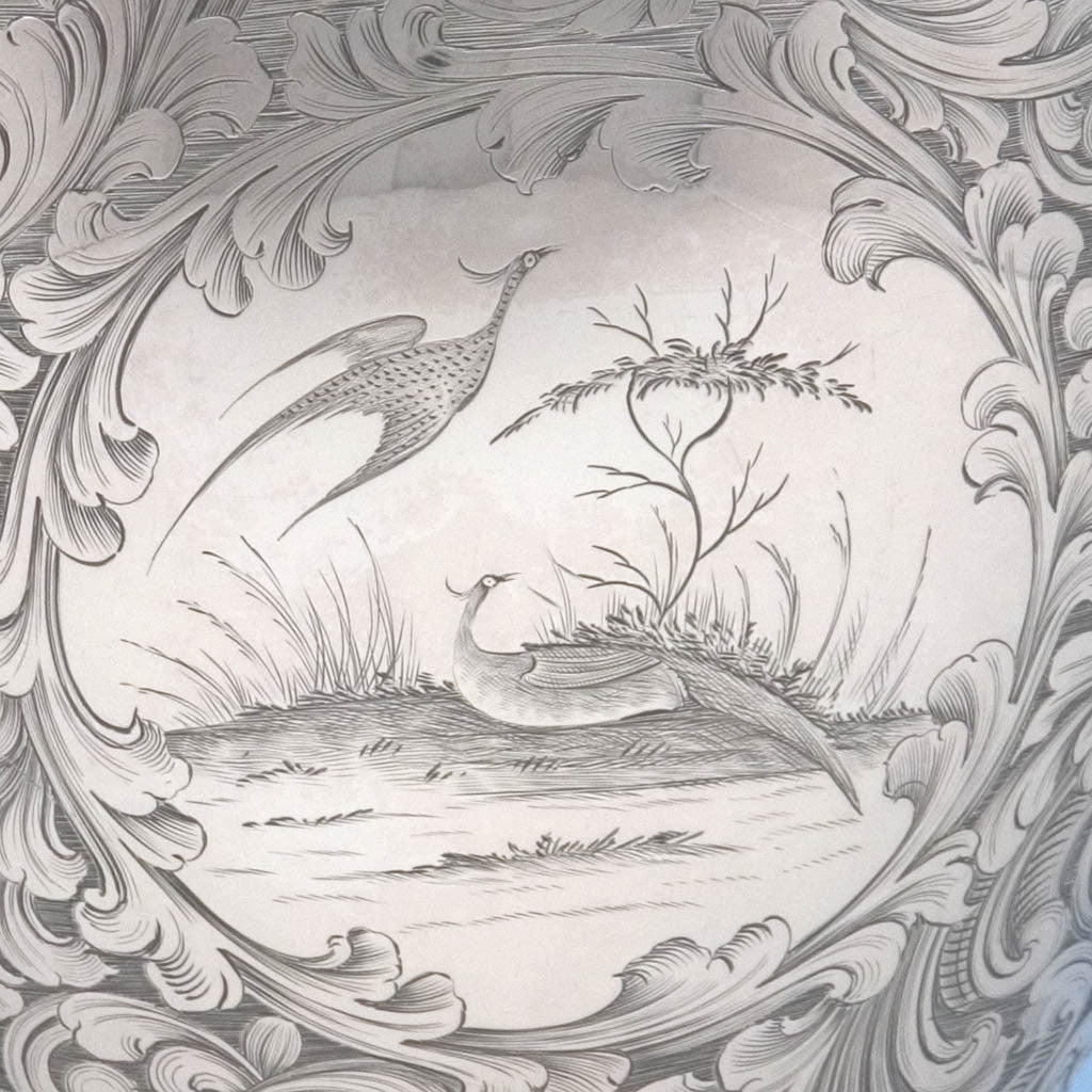 Engraving on American Silver Presentation Ewer by James Bogert, Newburgh, NY, Retailed by Ball, Thompkins &amp; Black, NYC, 1849/50