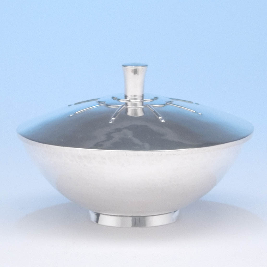 English Sterling Silver Covered Dish by Dunstan Pruden, London, 1953/54