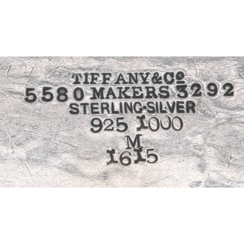 Marks on Tiffany &amp; Co. Antique Sterling Silver Aesthetic Movement Tray in the Japanese Taste, 1881