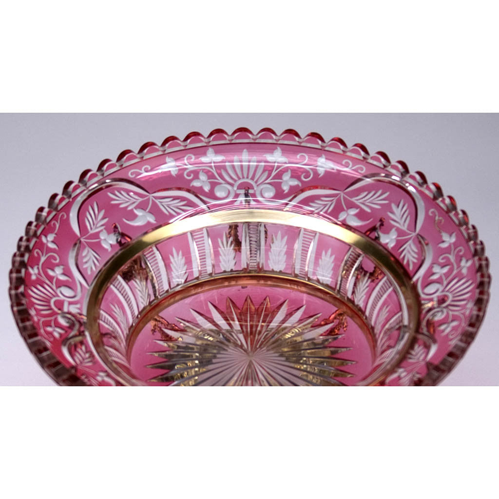 Glass on the Gorham MFG Co. Sterling Silver Gilt and Cut Glass Pair of Dessert Stands, designed and executed for the World&#39;s Columbian Fair, 1893