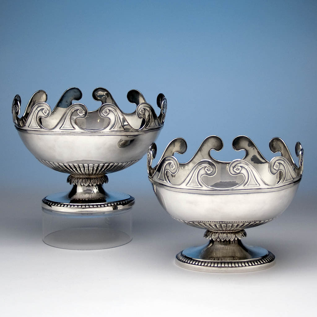 Pair of Antique Sheffield Plate Monteiths or Verrières, c. 1780-90
