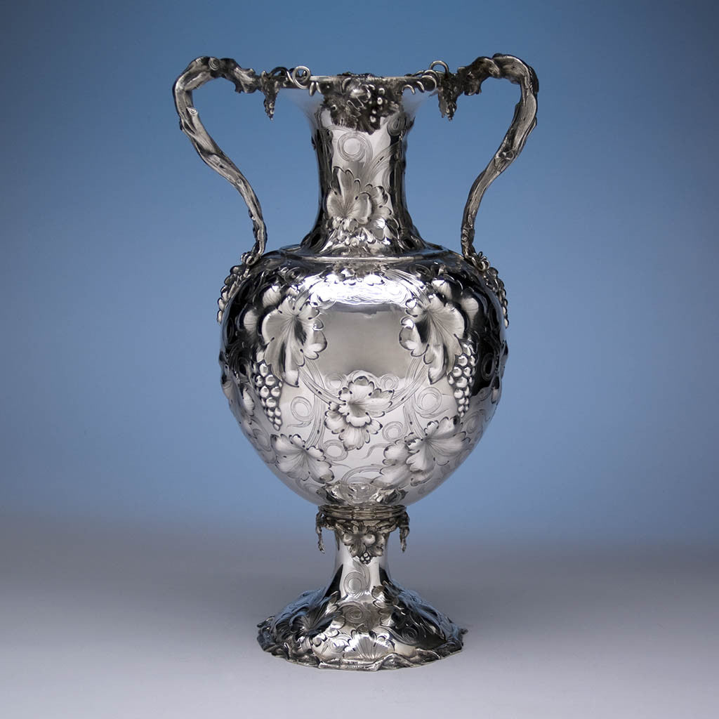 Charters, Cann &amp; Dunn Coin Silver Vase, c. 1850