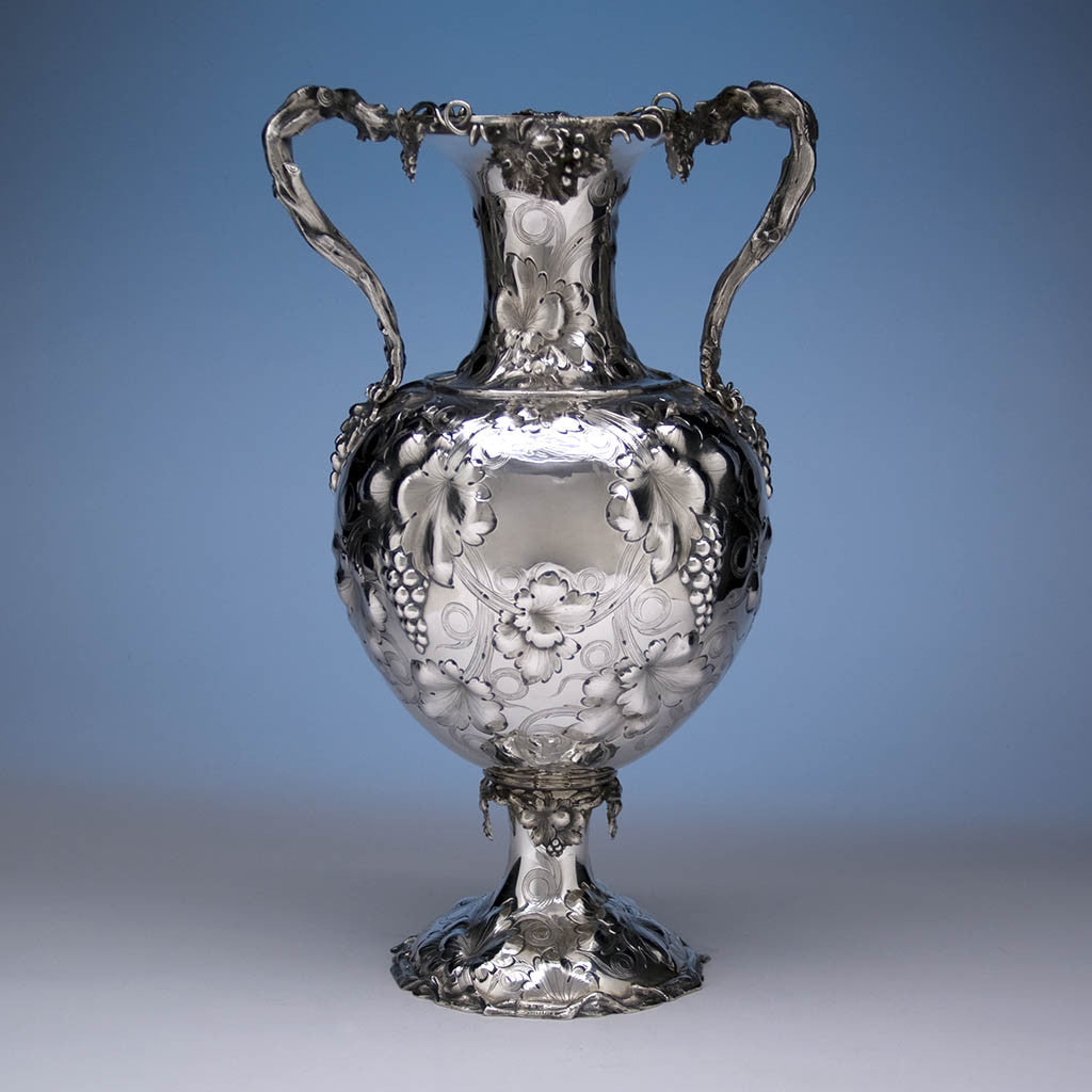 Charters, Cann & Dunn Coin Silver Vase, c. 1850