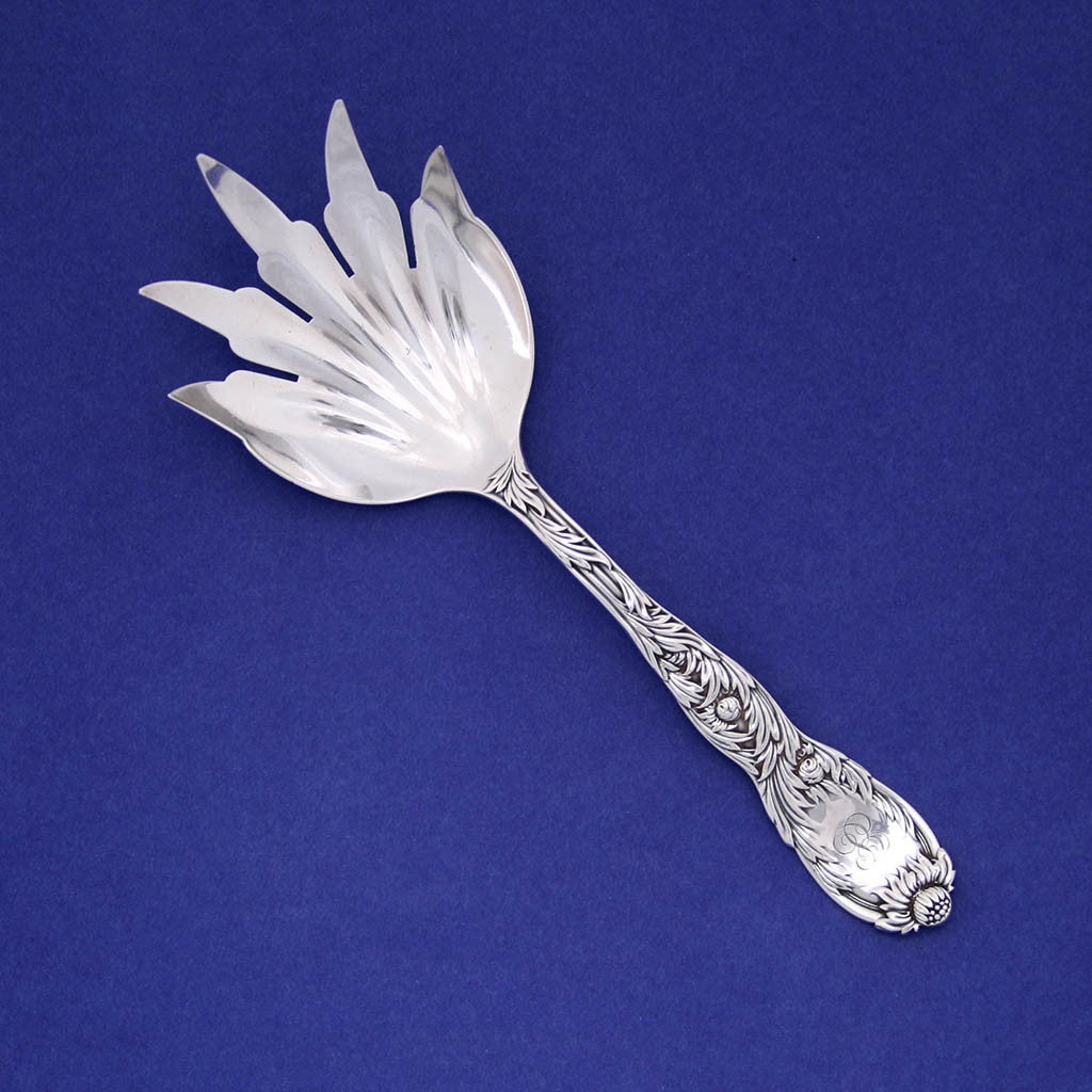Tiffany & Co 'Chrysanthemum' Pattern Sterling Silver Macaroni Fork, c. 1890