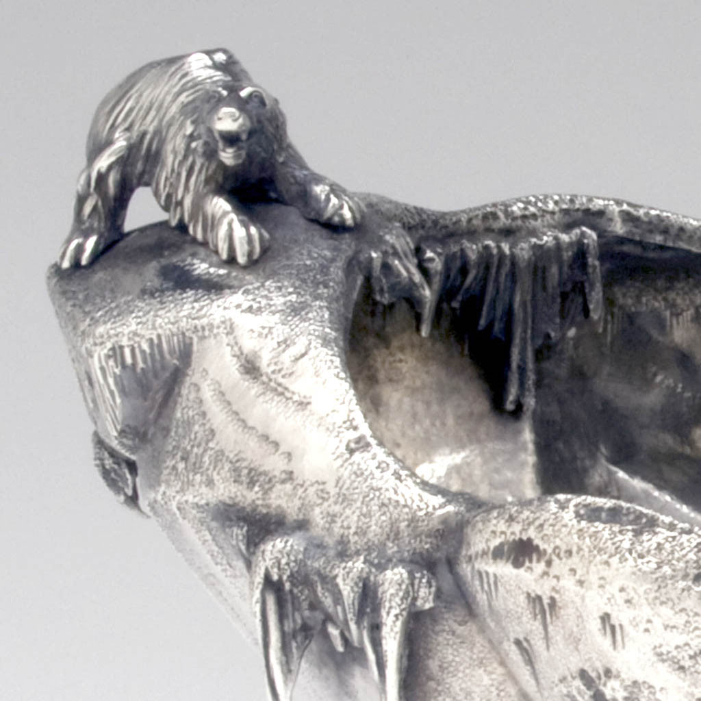The other polar bear on Gorham Sterling Silver &#39;Polar&#39; Ice Bowl and Tongs, c. 1882