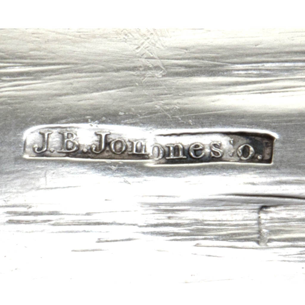 Mark on the Fletcher &amp; Gardiner Antique Coin Silver Bread Basket, Philadelphia, c. 1815, Retailed by J. B. Jones in Boston