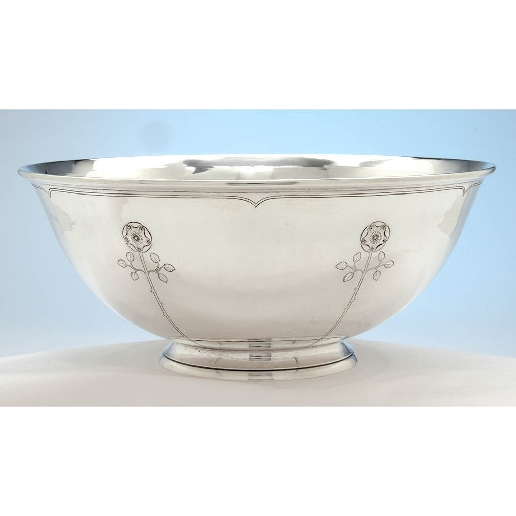 Arthur Stone Arts & Crafts Sterling Silver Rose Decorated