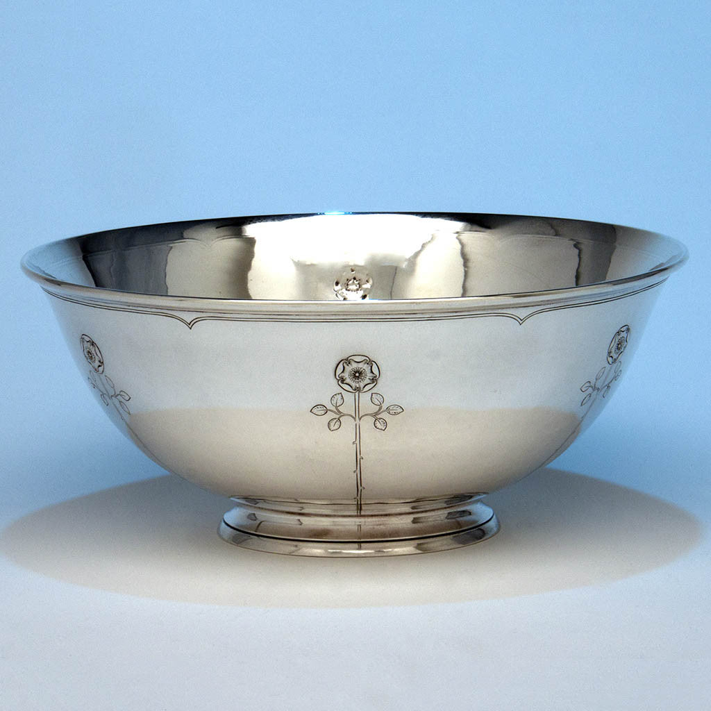 Arthur Stone Arts & Crafts Sterling Silver Rose Decorated