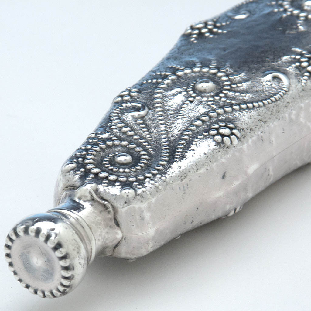 Lid of Whiting Antique Sterling Silver Perfume design attributed to Charles Osborne, New York, c. 1883