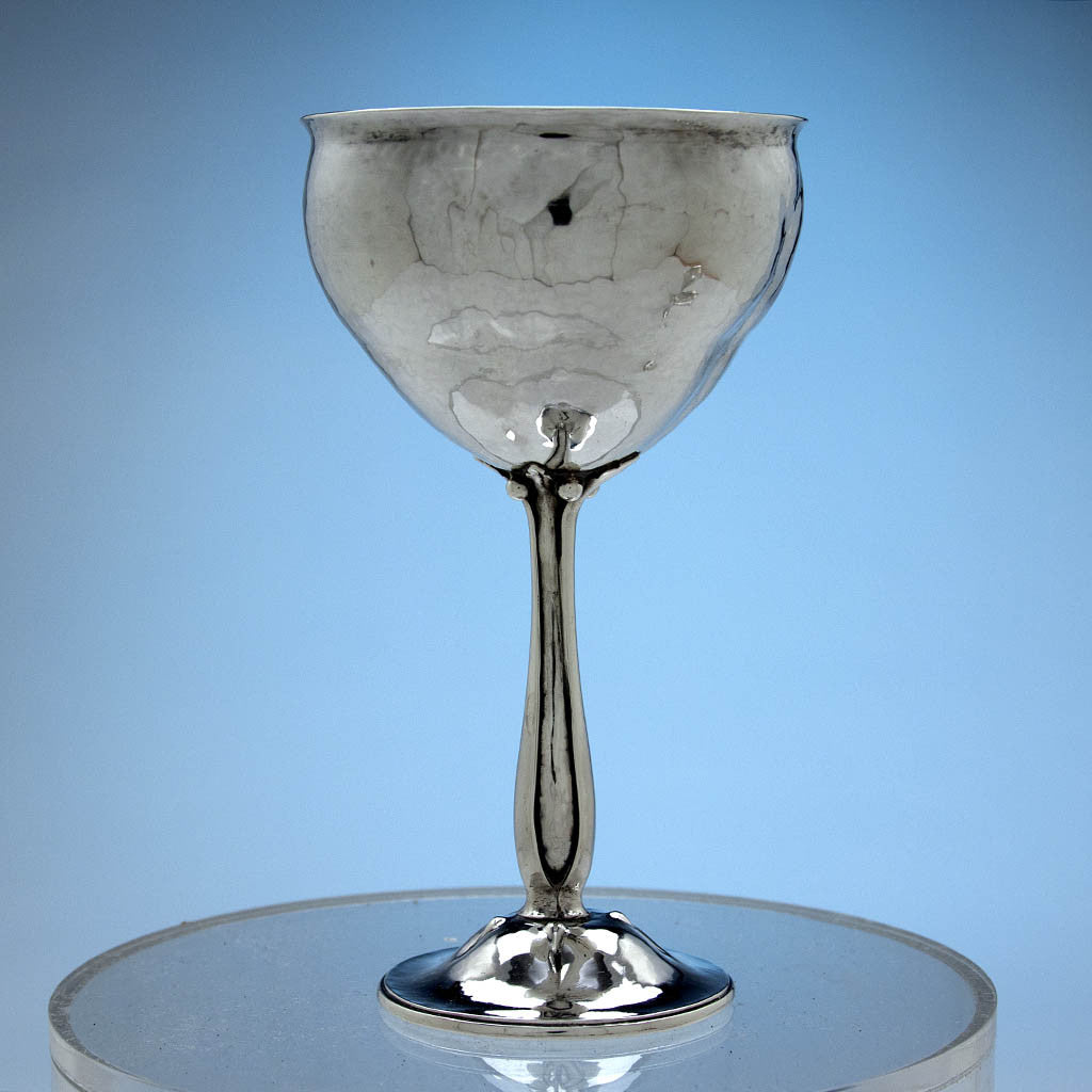 Single of the Peer Smed Arts &amp; Crafts Sterling Silver Goblets, set of 8, New York City, c. 1931