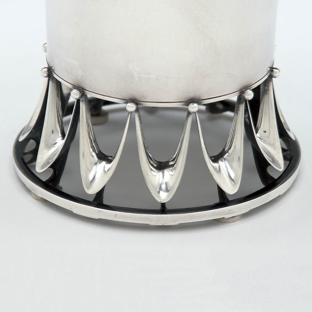 Base detail on the Harold Schremmer Sterling with Pearls New York Yacht Club Commodore&#39;s Cup Yachting Trophy, Southington, Connecticut, 1965