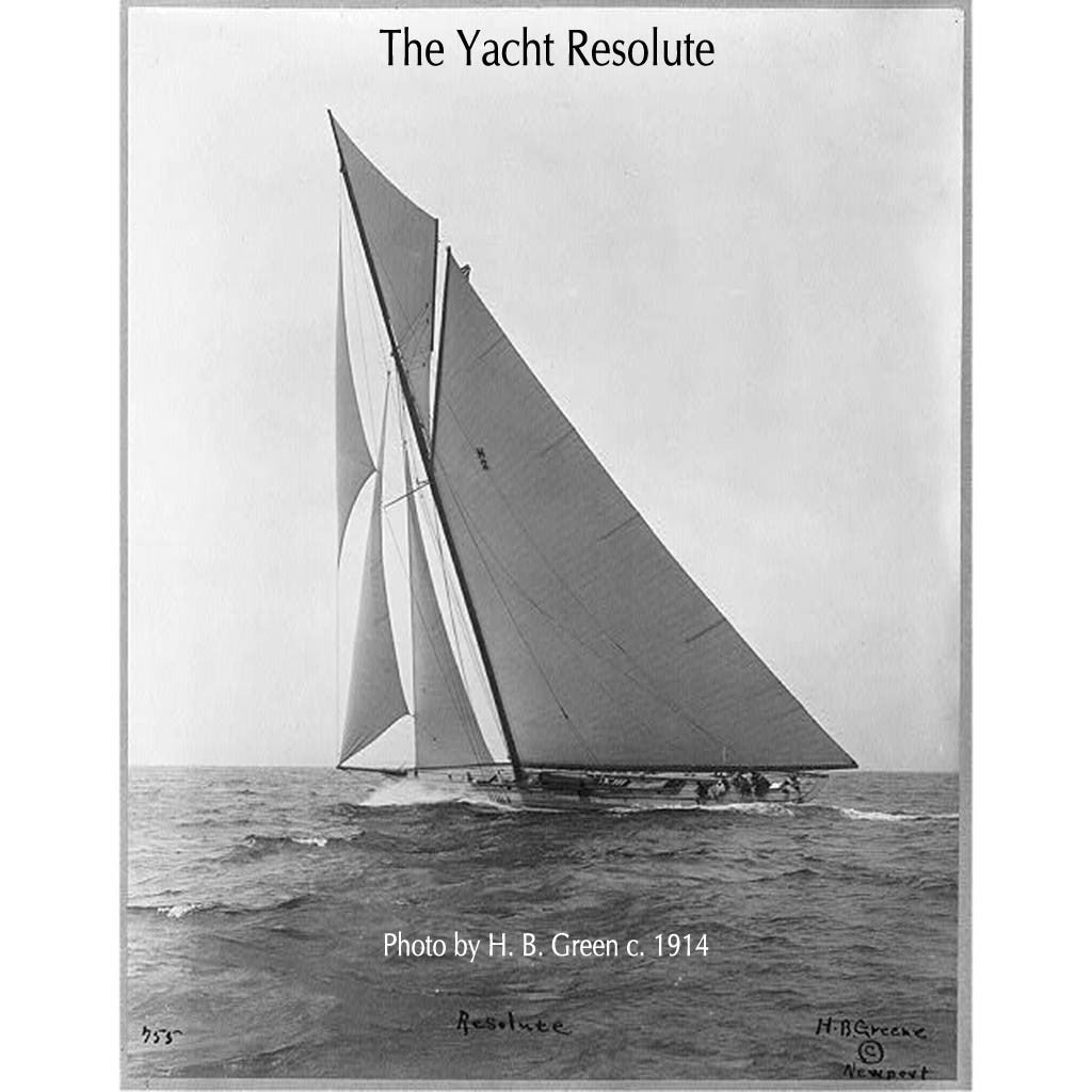 The Yacht Resolute owned by the Clarks