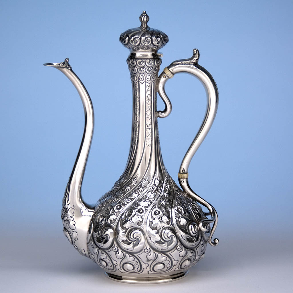 Durgin Antique After-Dinner Sterling Silver Coffee Pot, Concord, NH, c. 1900