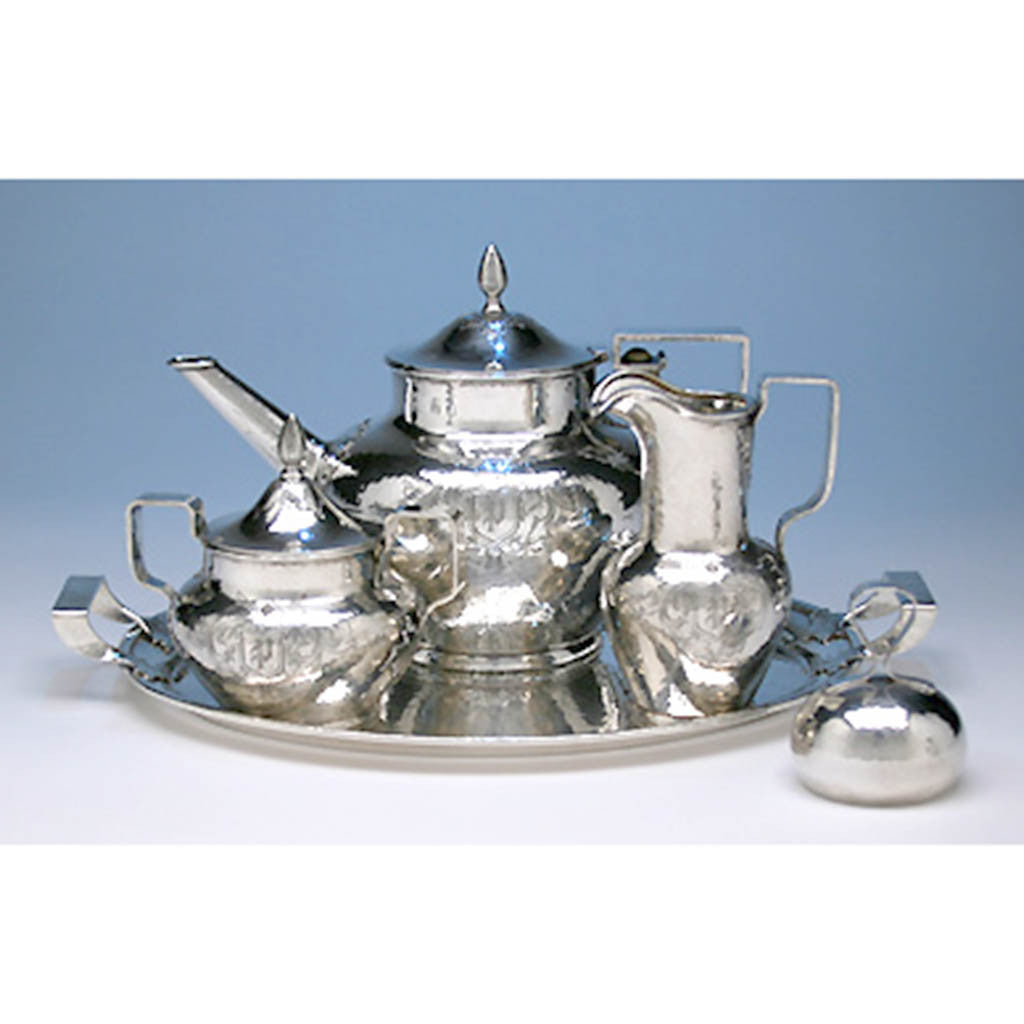 Partial Shreve &amp; Co Sterling Silver 7-piece Coffee and Tea Service, San Francisco - c. 1905