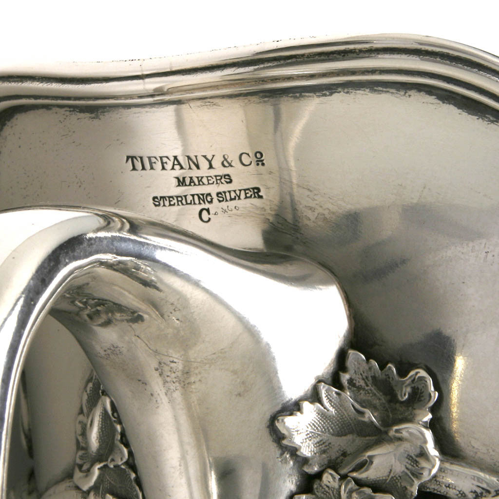 Marks on Tiffany &amp; Co. Massive Antique Sterling Silver and Cut Glass Pitcher, 1902-1907