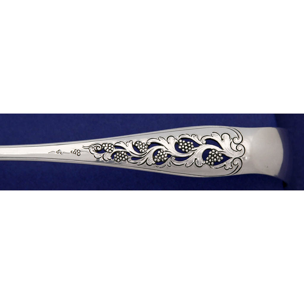 Detail of Arthur Stone Pierced Grape Design Sterling Silver Ice Tongs, early 20th century
