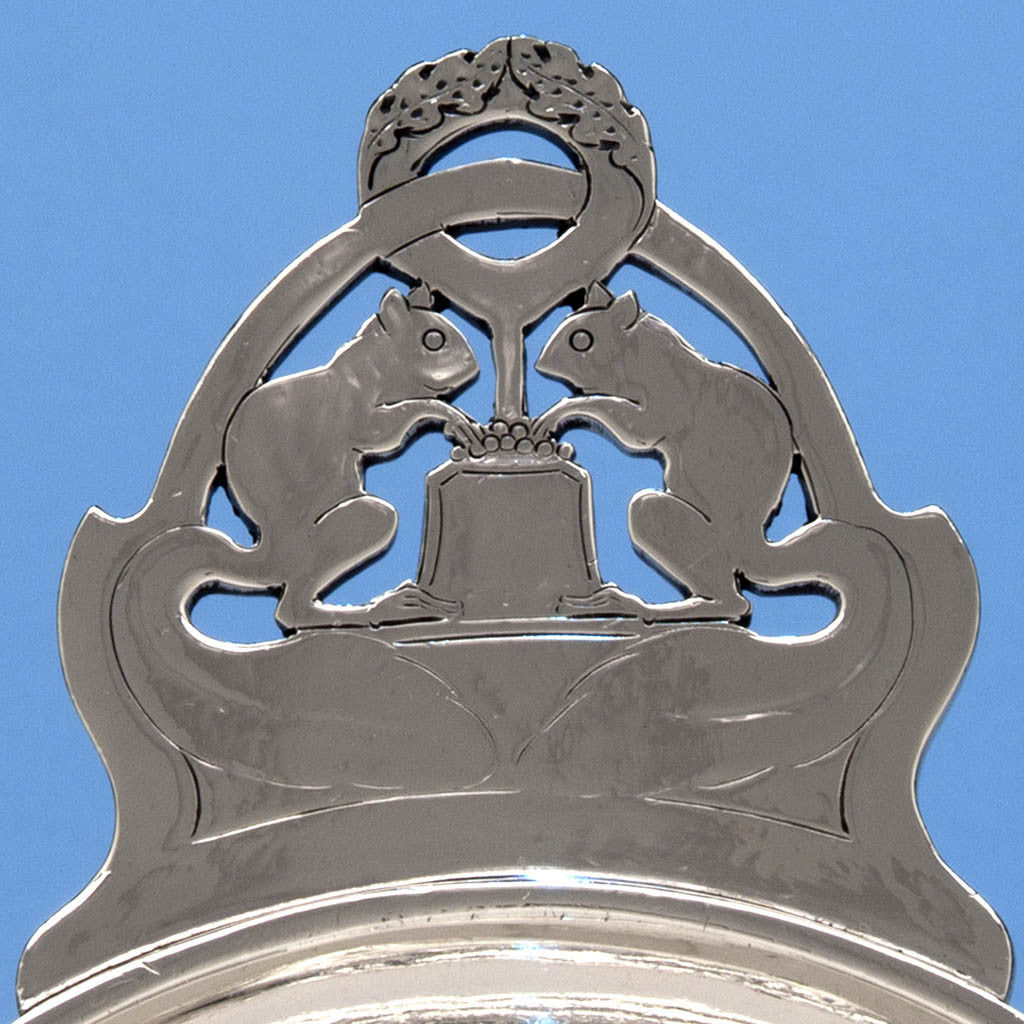 Detail of Arthur Stone Silver Arts &amp; Crafts Porringer, Gardner, MA, 1909-32