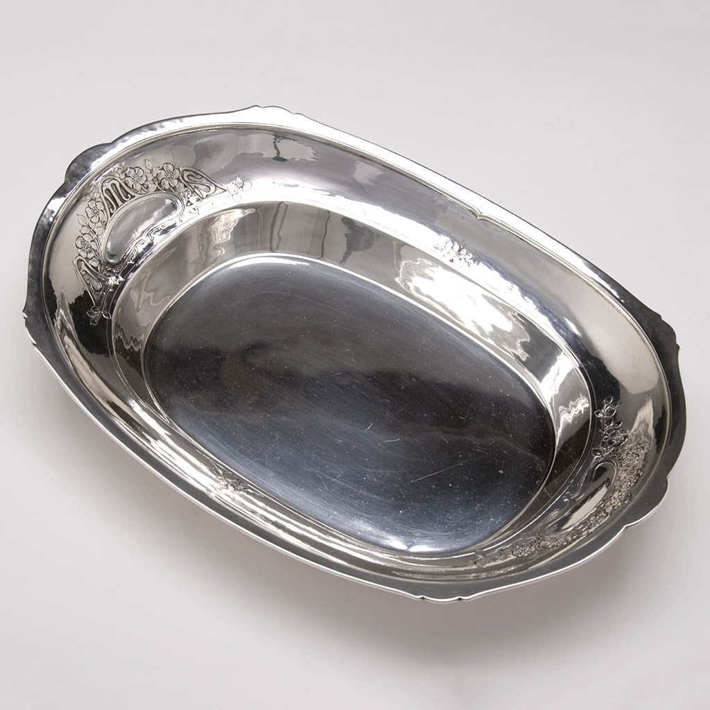 Interior of The Julia Marlowe Sothern Sterling Silver Bread Basket by Arthur Stone, Gardner, MA, c. 1915