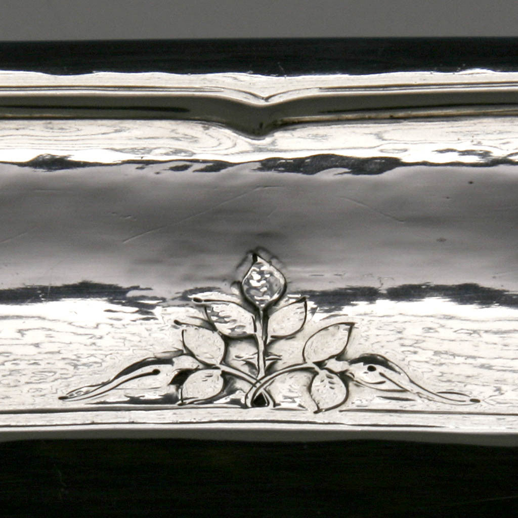 Chasing on The Julia Marlowe Sothern Sterling Silver Bread Basket by Arthur Stone, Gardner, MA, c. 1915