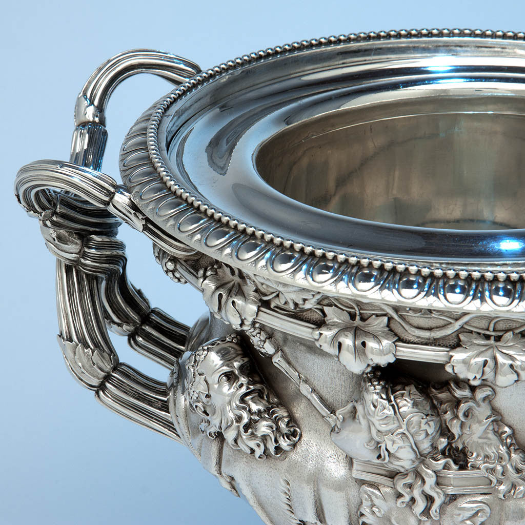 Collar to English Antique Sterling Silver &#39;Warwick Vase&#39; Wine Cooler by Paul Storr, London, 1821/22