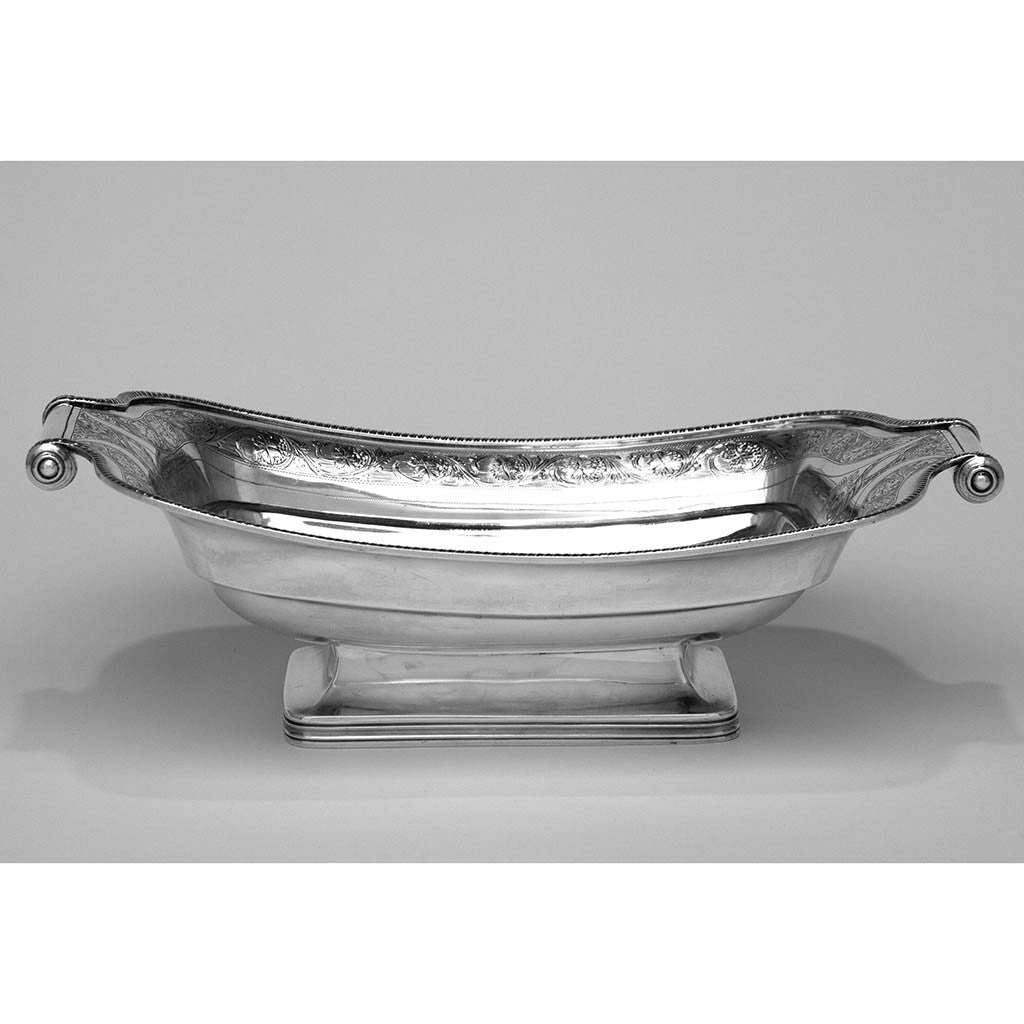 Lewis & Smith Antique Coin Silver Bread Basket, Philadelphia, 1805-1810
